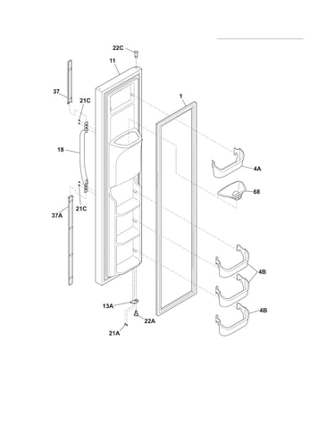 Freezer door