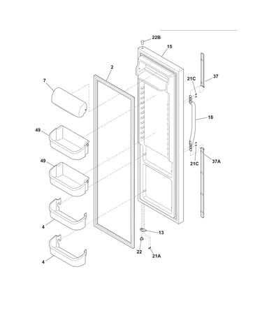 Refrigerator door