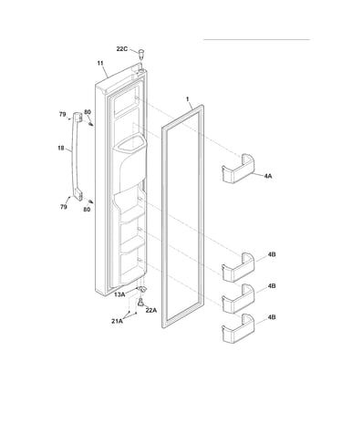 Freezer door