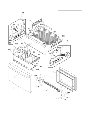 Freezer drawer - basket