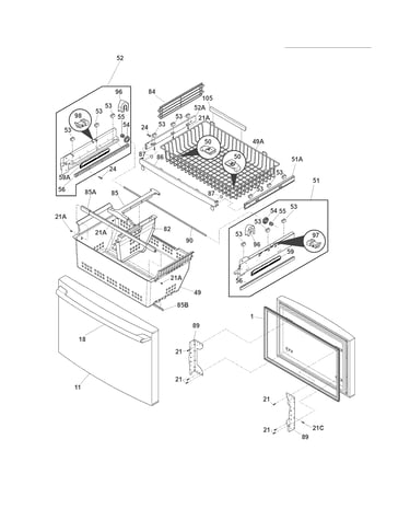 Freezer drawer - basket