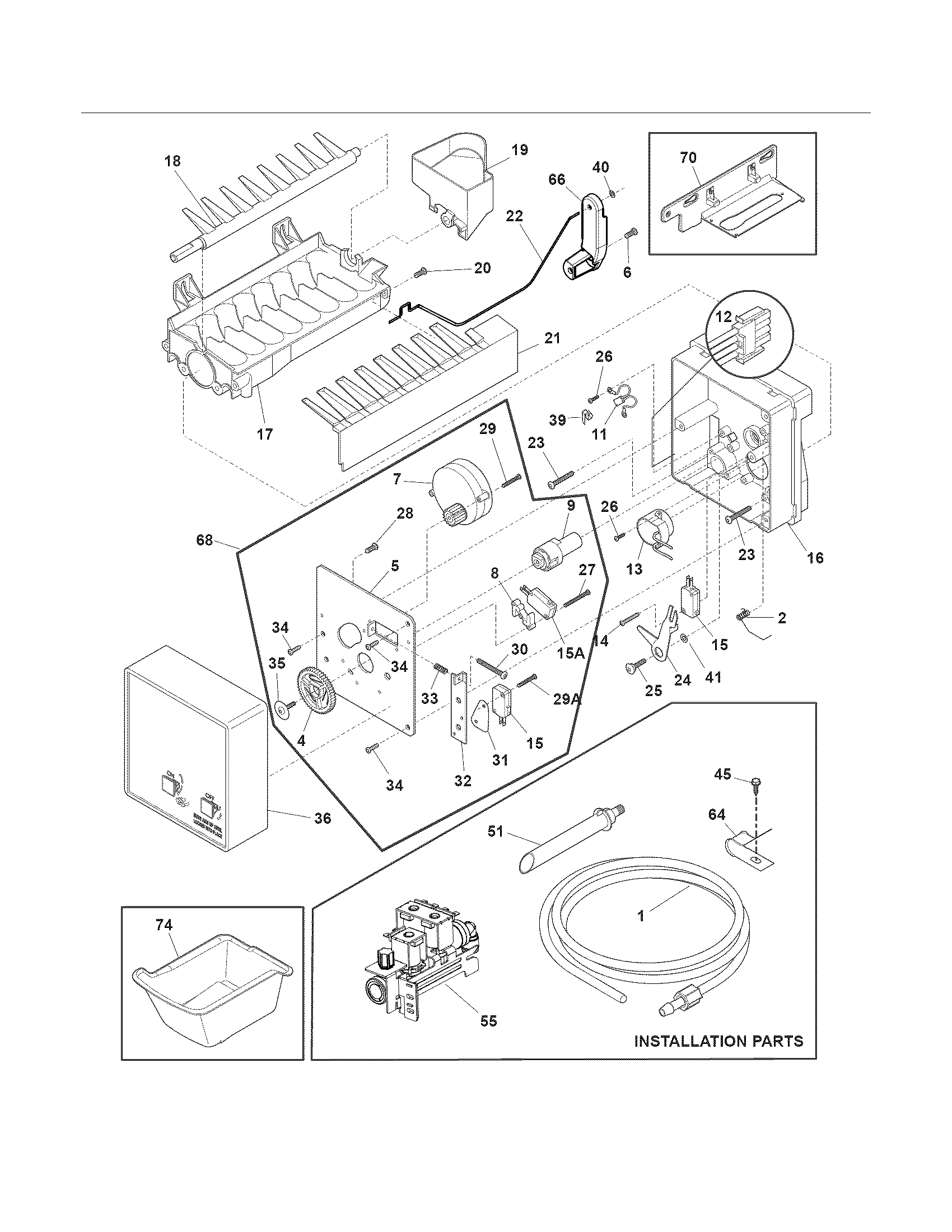 Freezer ice maker