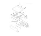 Frigidaire CFEF3014LWD top/drawer diagram