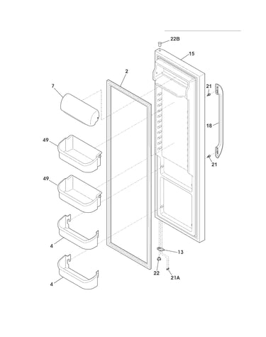 Refrigerator door