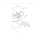 Frigidaire LGEF3033KQG top/drawer diagram