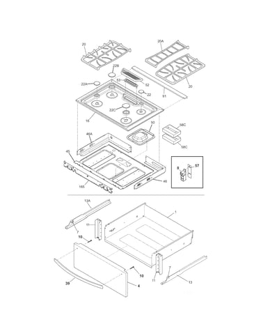 Top/drawer