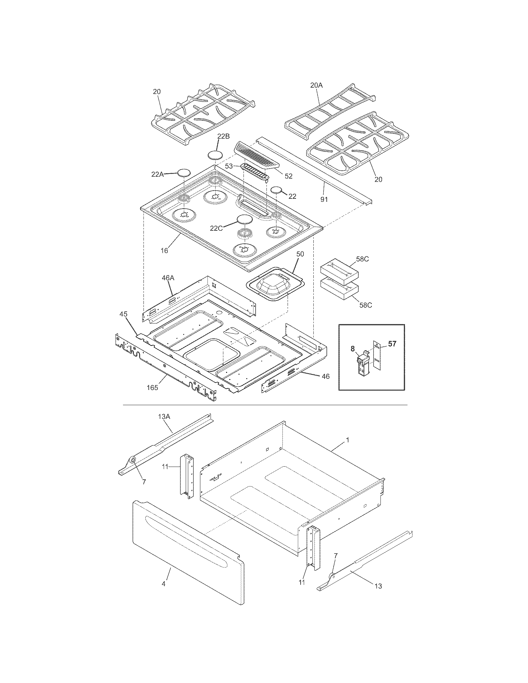 Top/drawer