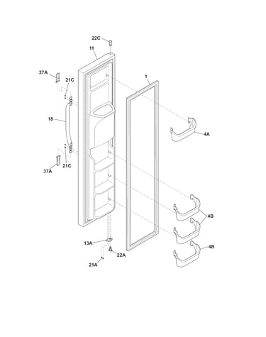 Freezer door