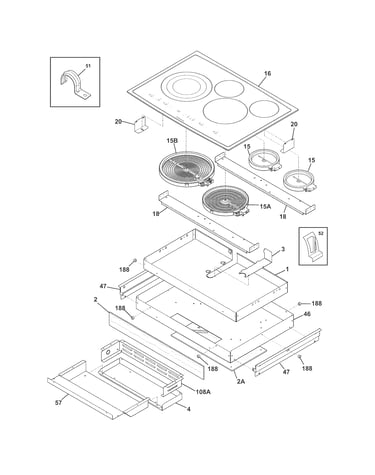 Main top/surface units
