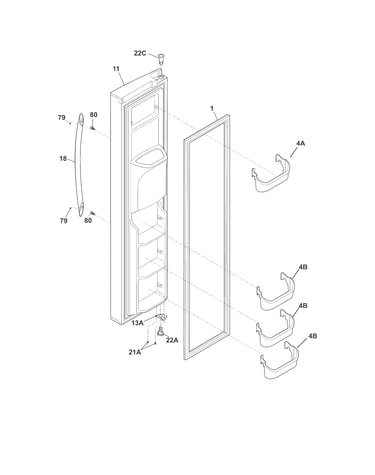 Freezer door