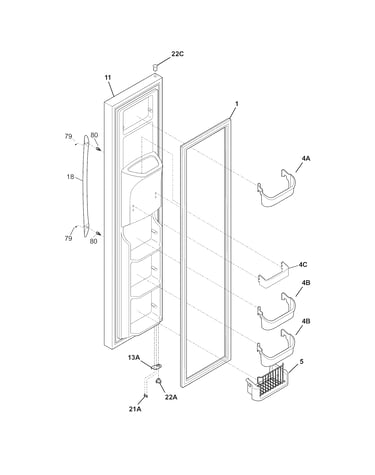 Freezer door