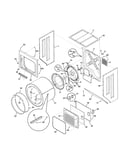 Upper cabinet/drum/heater