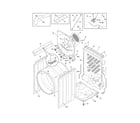 Electrolux EIMED55IIW1 cabinet/drum diagram