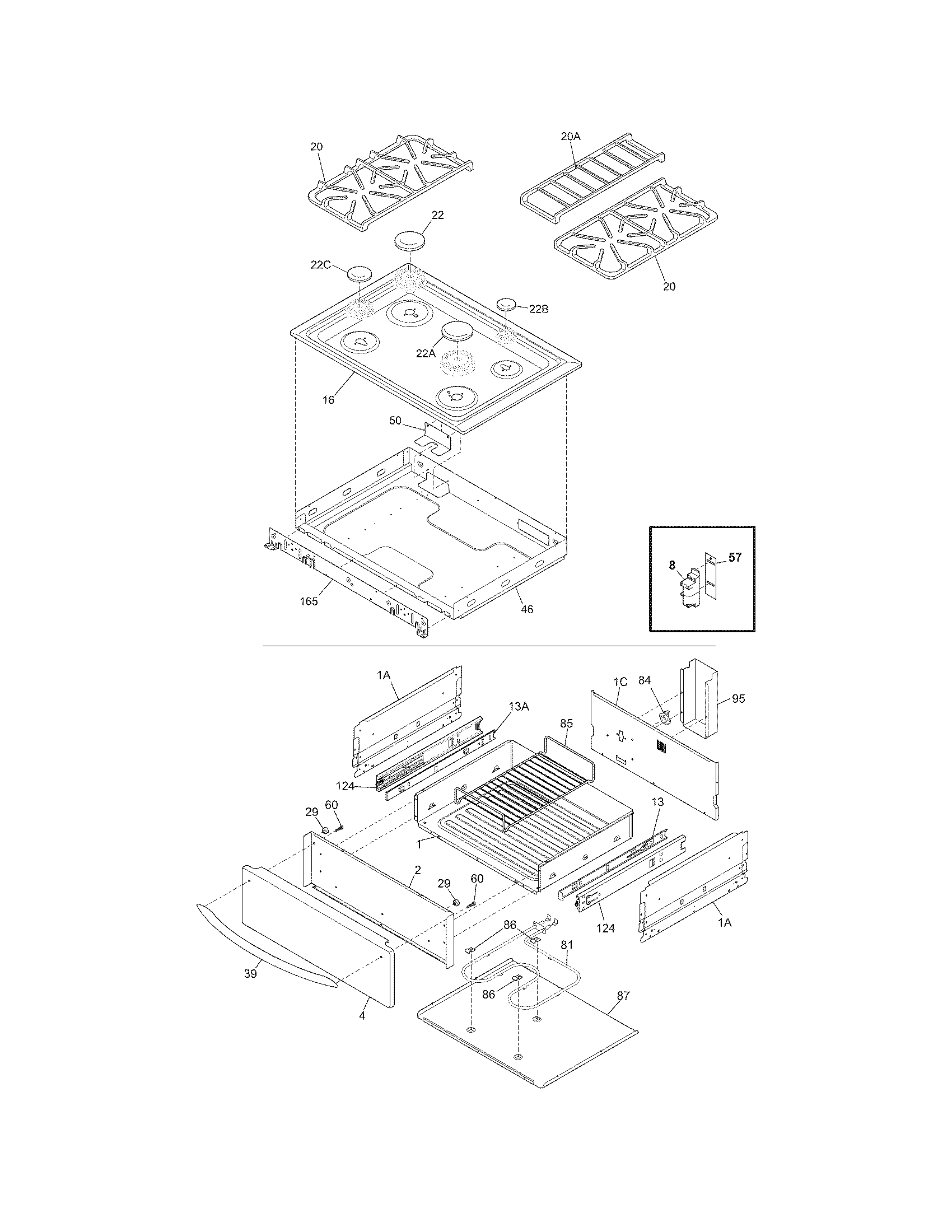 Top/drawer