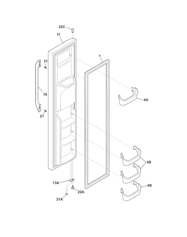 Freezer door