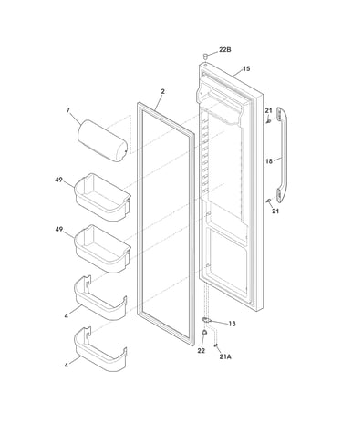 Refrigerator door