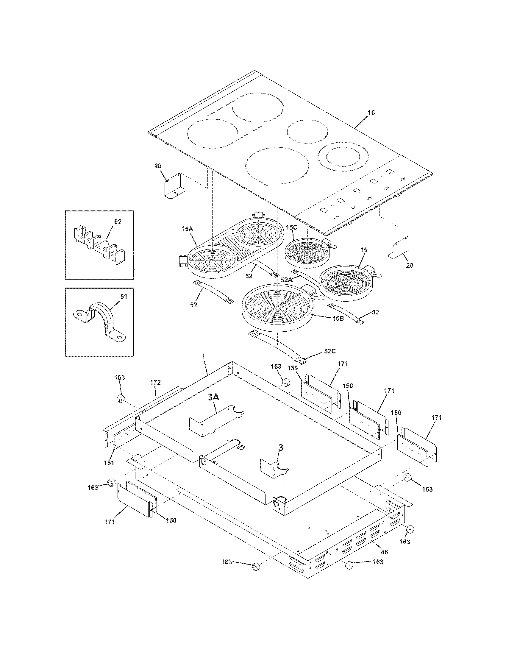 Main top/surface units