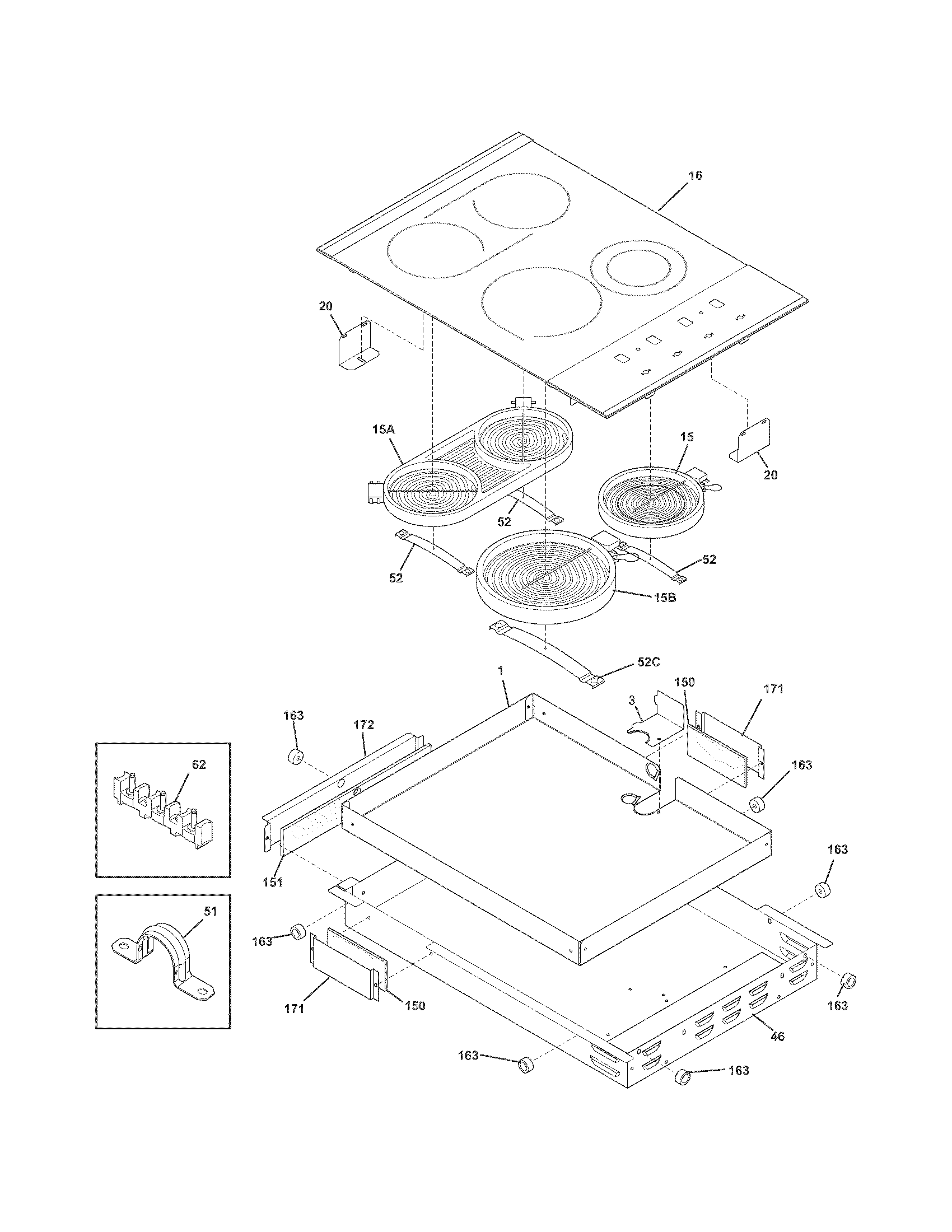 Main top/surface units
