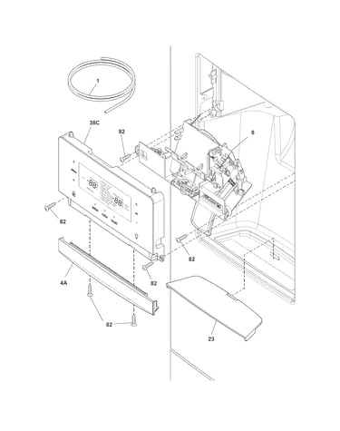 Controls & ice dispenser
