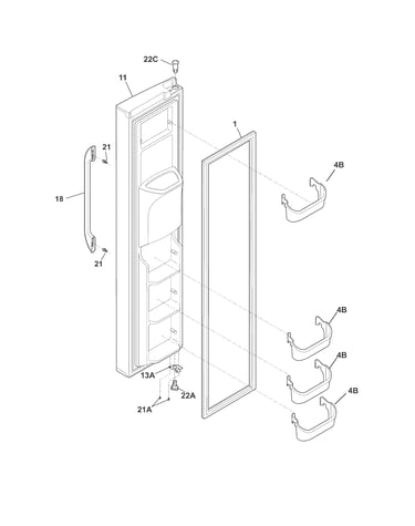Freezer door