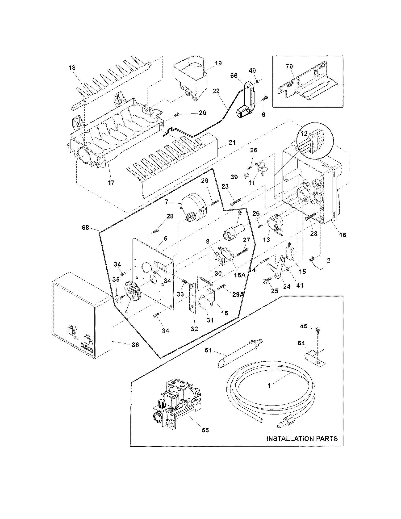 Freezer ice maker