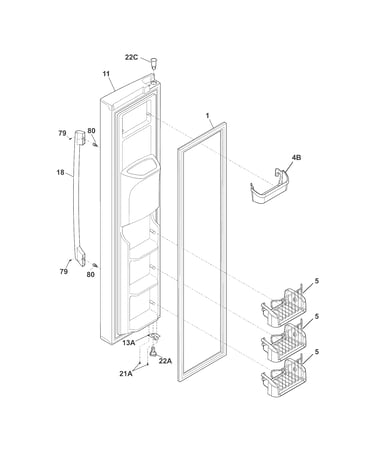 Freezer door