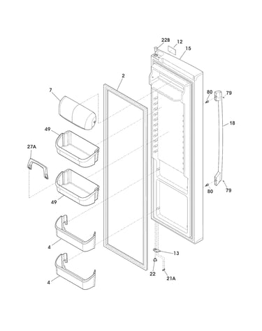 Refrigerator door