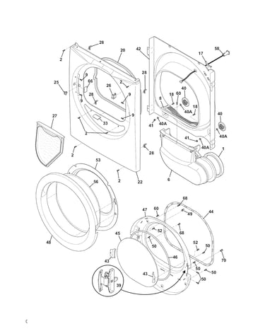 Front panel/lint filter
