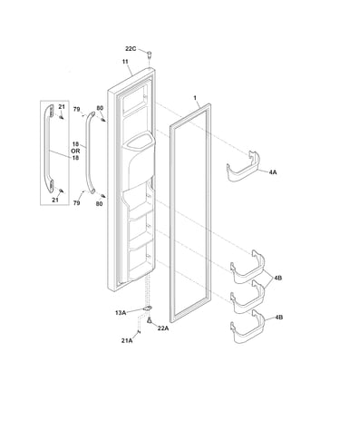 Freezer door