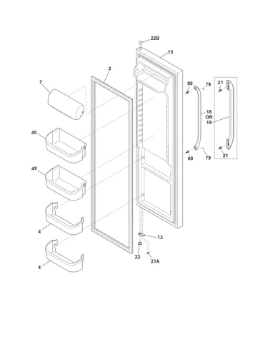 Refrigerator door