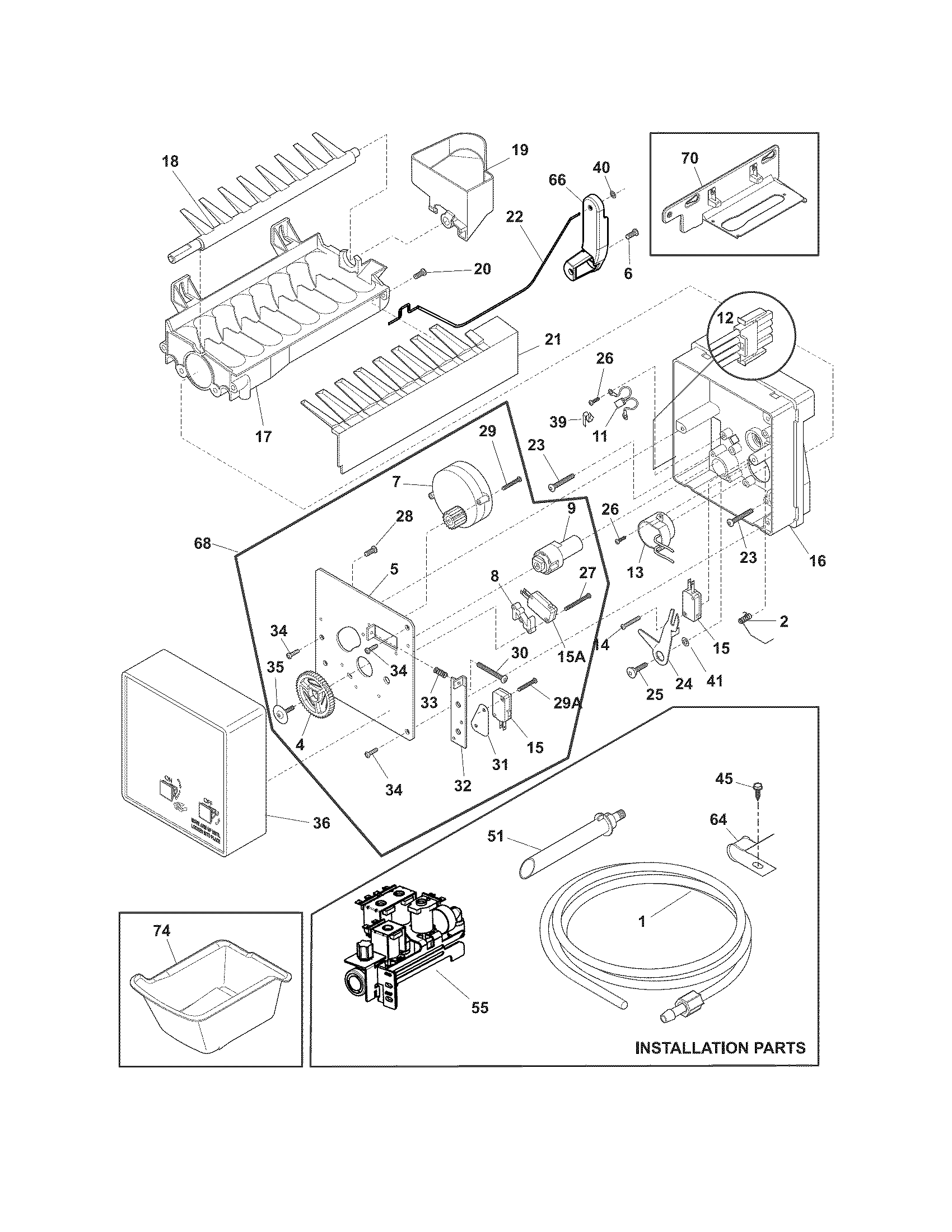 Freezer ice maker