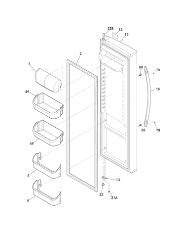 Refrigerator door