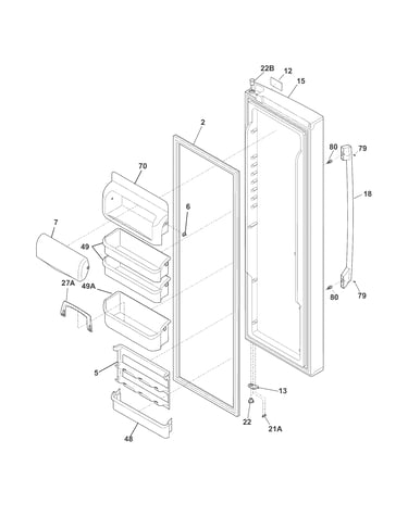 Refrigerator door
