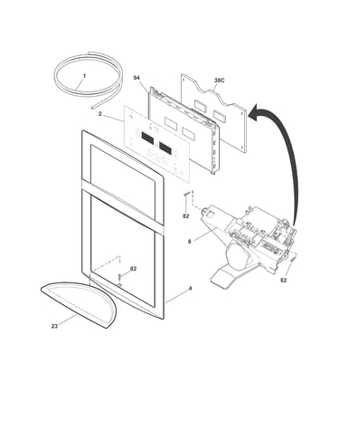 Controls & ice dispenser