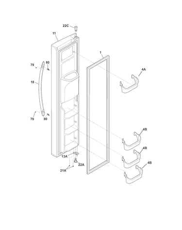 Freezer door