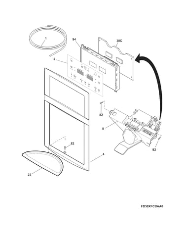 Controls & ice dispenser