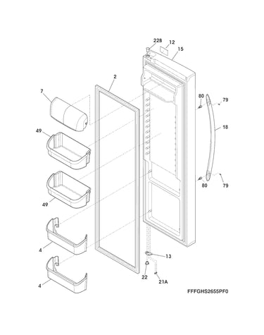 Refrigerator door