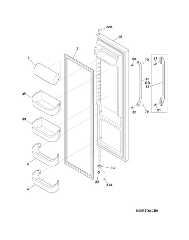 Refrigerator door