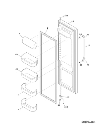 Refrigerator door