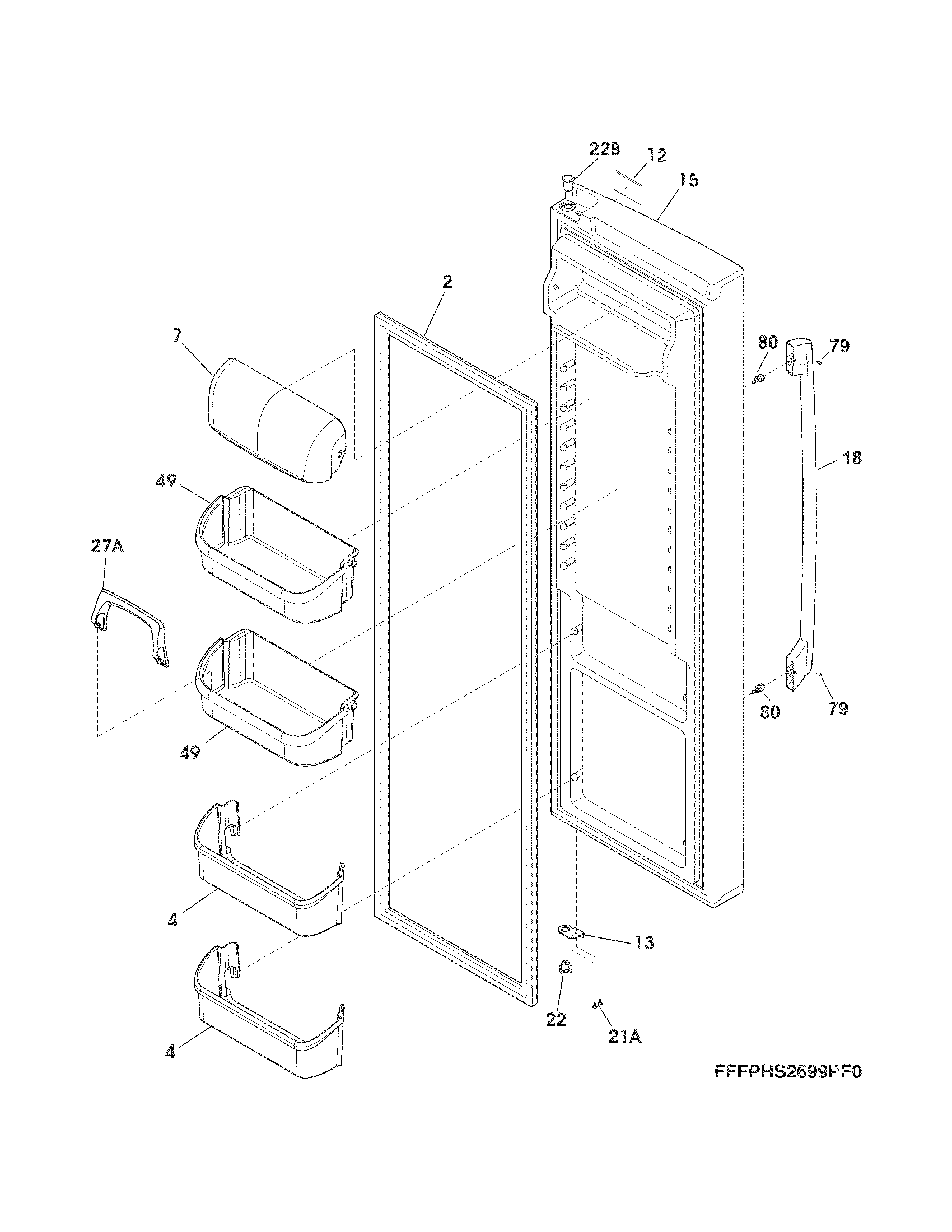 Refrigerator door
