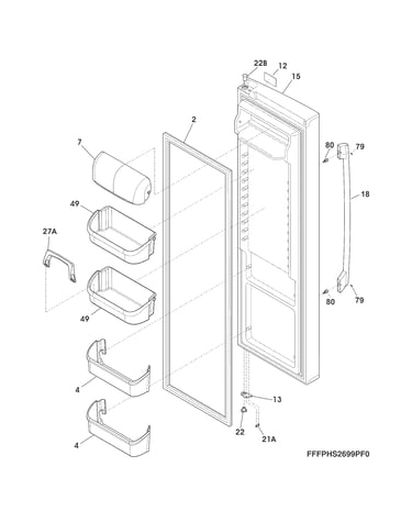 Refrigerator door