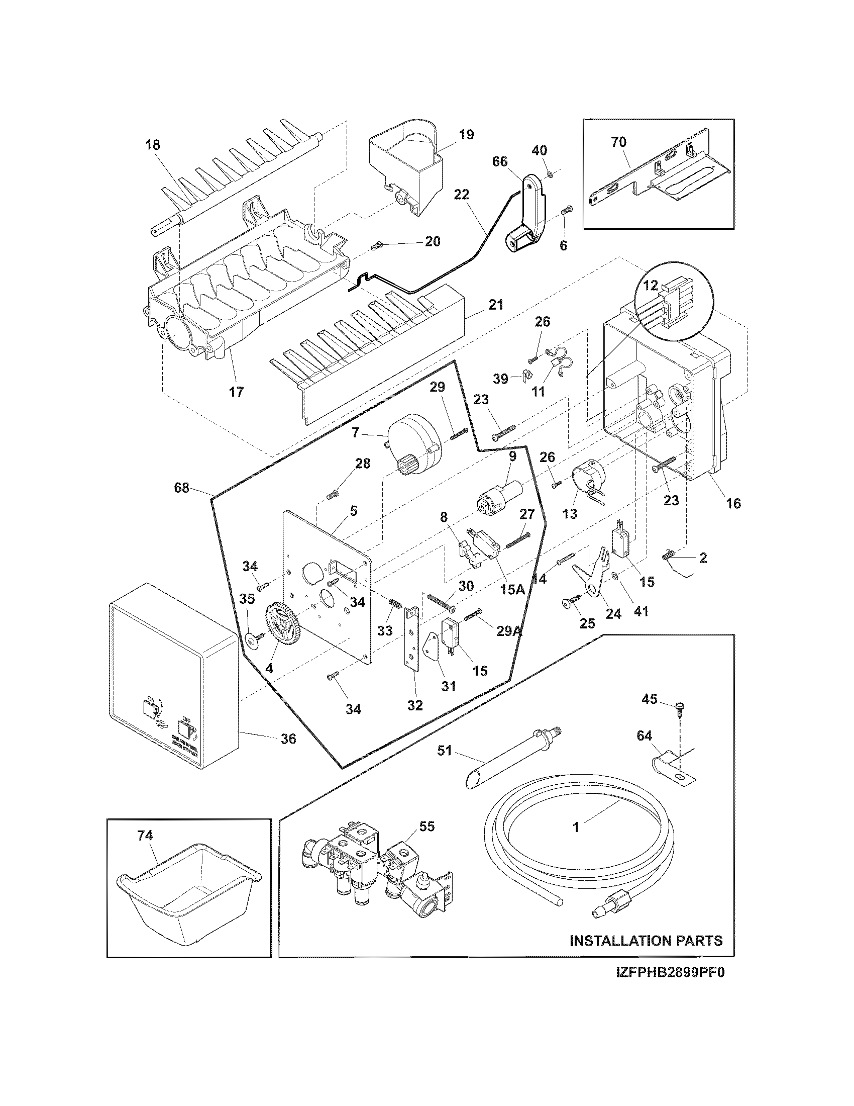 Freezer ice maker