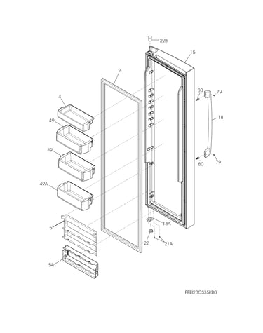 Refrigerator door