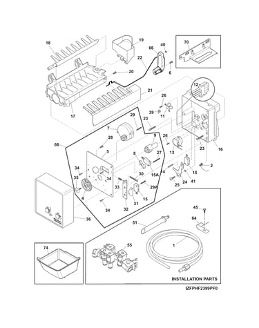 Freezer ice maker
