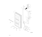 Frigidaire FFU17F5HWU door diagram