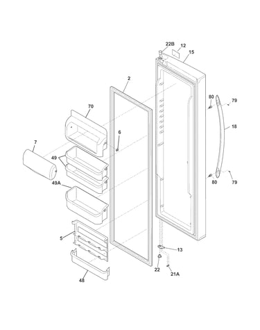 Refrigerator door