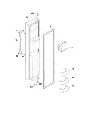 Freezer door