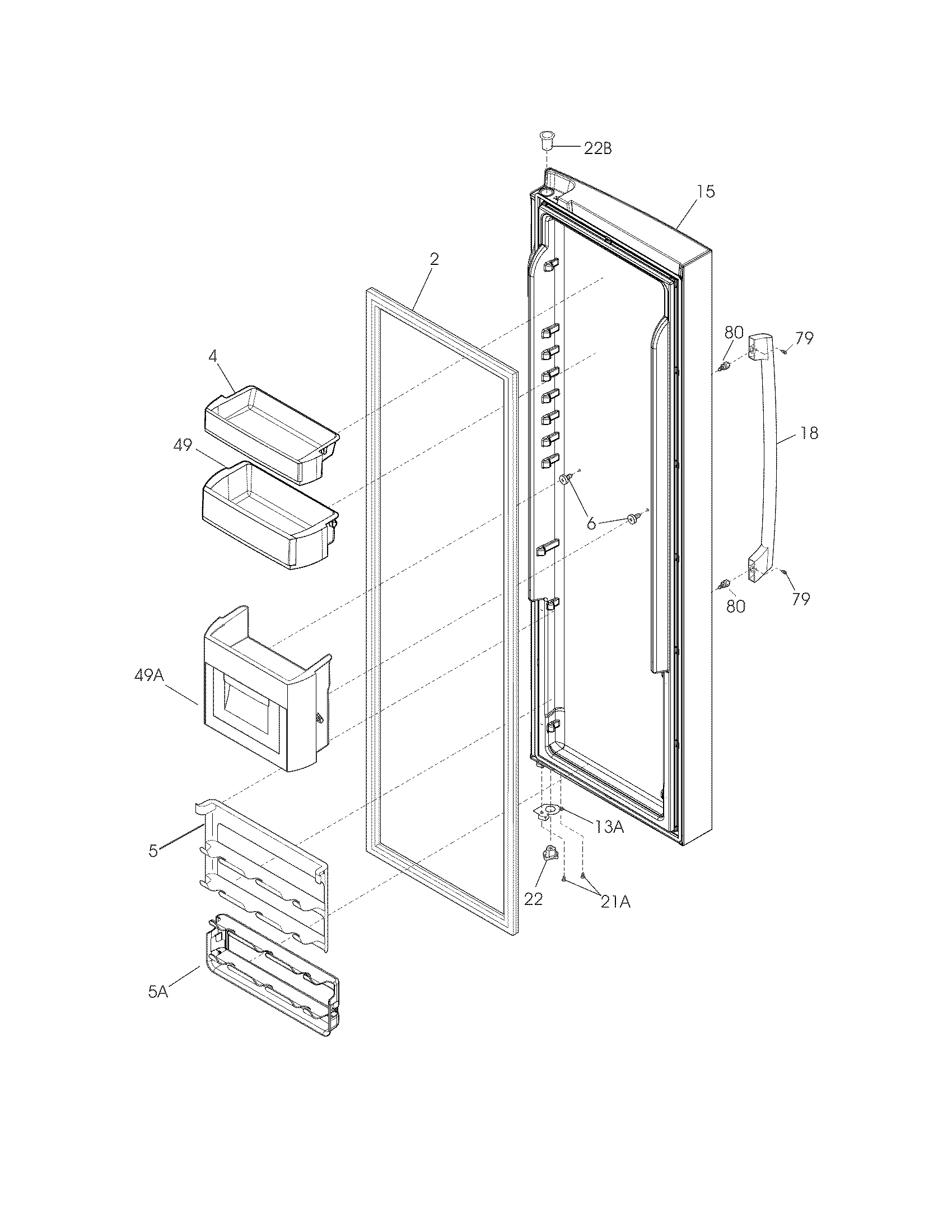 Refrigerator door