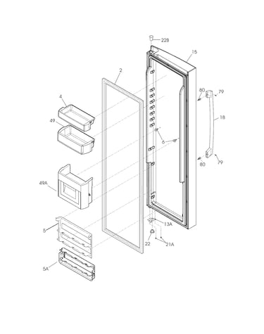 Refrigerator door