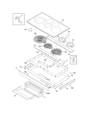 Main top/surface units